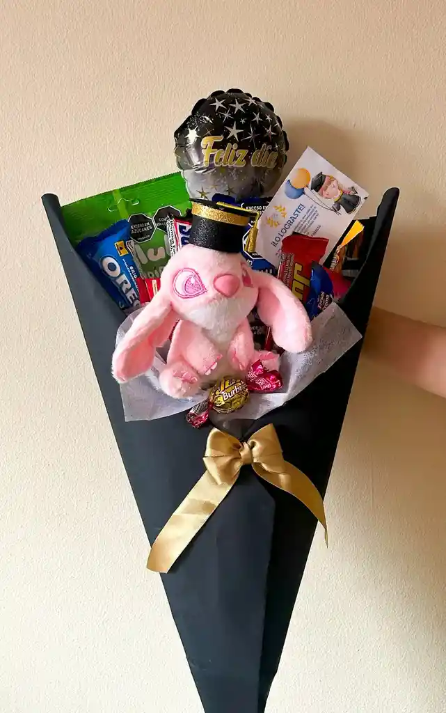 Ramo De Paquetes Para Grado Con Peluche Y Globo