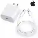 Cargador De Iphone Original Con Cable Tipo C To Lightning De 20 W