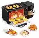 Maquina Para Hacer Desayuno 3 En 1 Horno Cafetera Sarten
