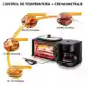 Maquina Para Hacer Desayuno 3 En 1 Horno Cafetera Sarten