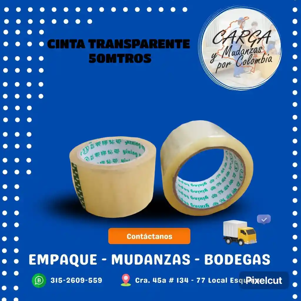 Cinta Transparente 50 Mtrs-empaque
