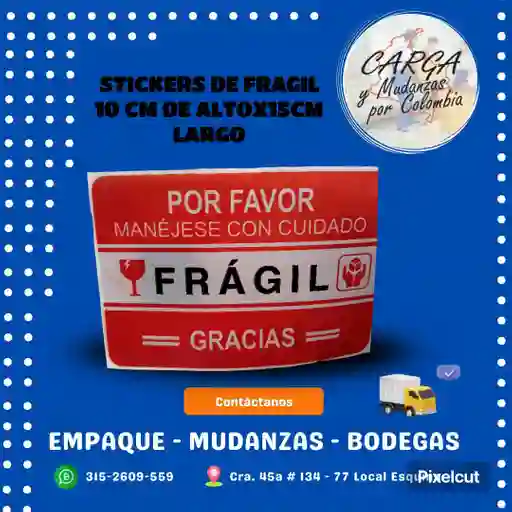 Stickers De Fragil 10cm De Alto X15cm Largo-emapque