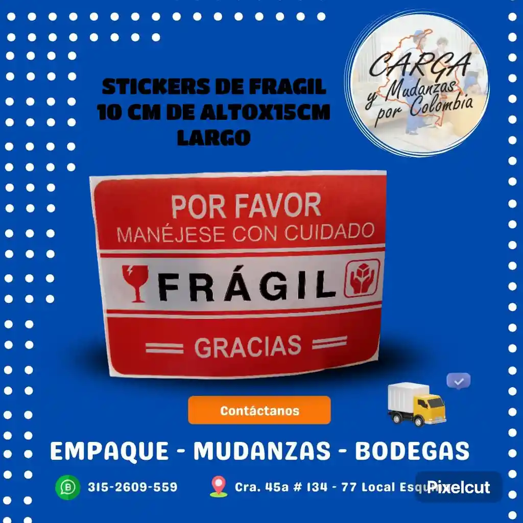 Stickers De Fragil 10cm De Alto X15cm Largo-emapque