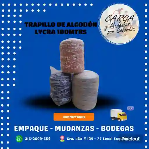 Trapillo De Algodon Lycra 100mtrs-empaque
