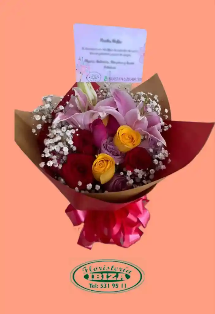 Bouquet Redondo De Rosas