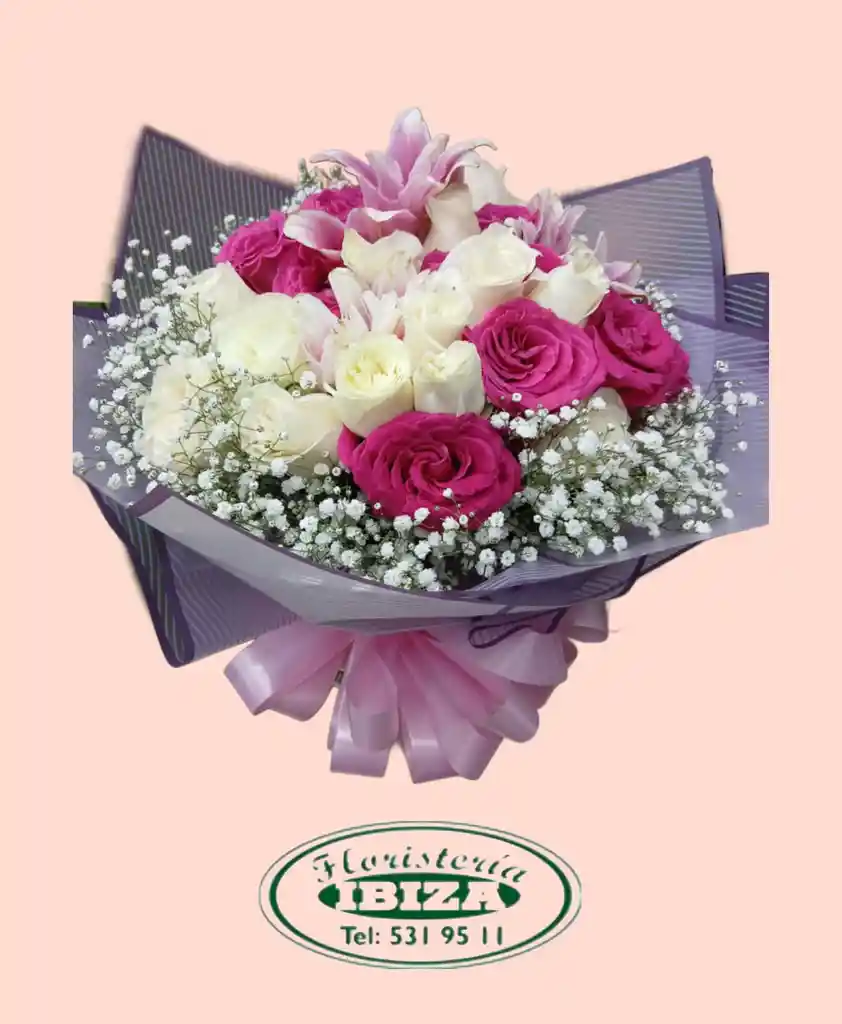 Bouquet Redondo De Rosas