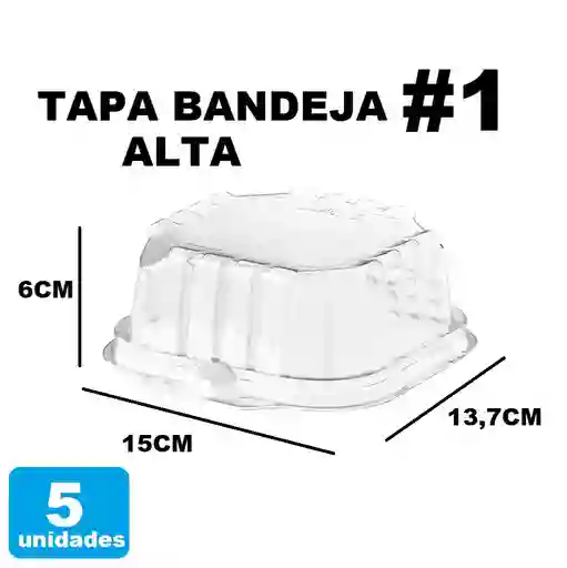 Tapa Domo Para Bandeja Espumada #1 Altura 6 Trasparente