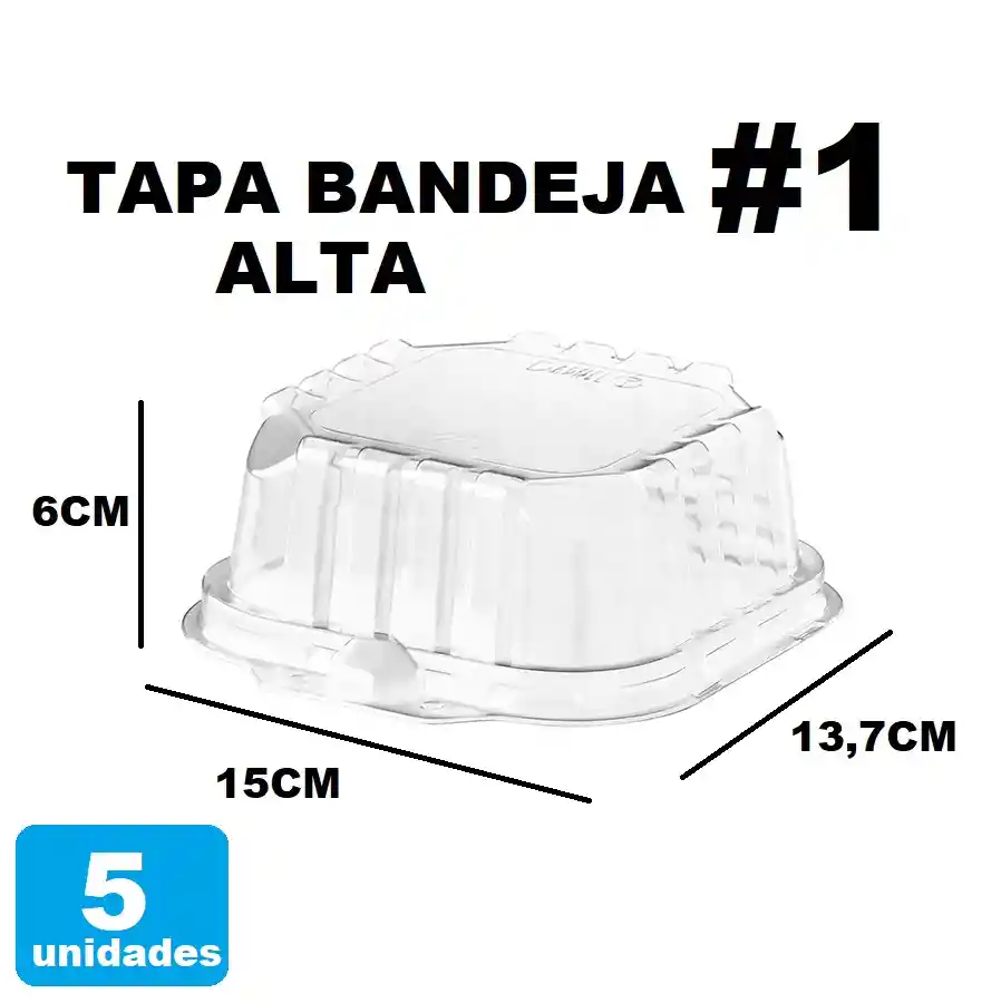 Tapa Domo Para Bandeja Espumada #1 Altura 6 Trasparente