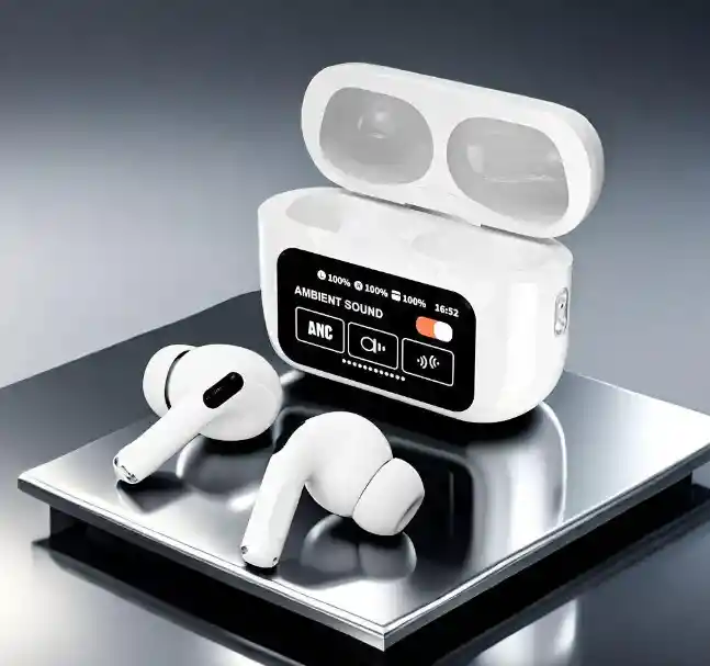 Audifonos Con Pantalla Tactil / Auriculares Para Iphone Android Color Blanco