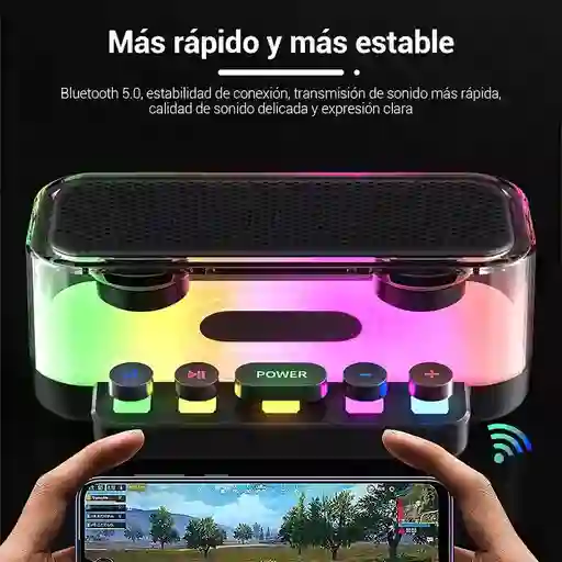 Bocinas Inalambricas Portatil Altavoz Bluetooth Con Rgb Led