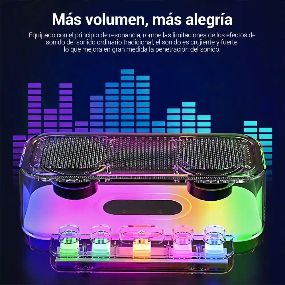 Bocinas Inalambricas Portatil Altavoz Bluetooth Con Rgb Led