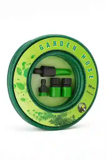 Manguera De Jardin Con Kit De Boquillas Multiuso 20mtrs