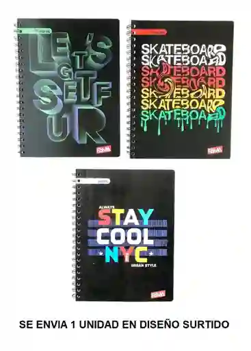 Cuaderno Argollado 80 Hojas Rayado Para Hombre Marfil