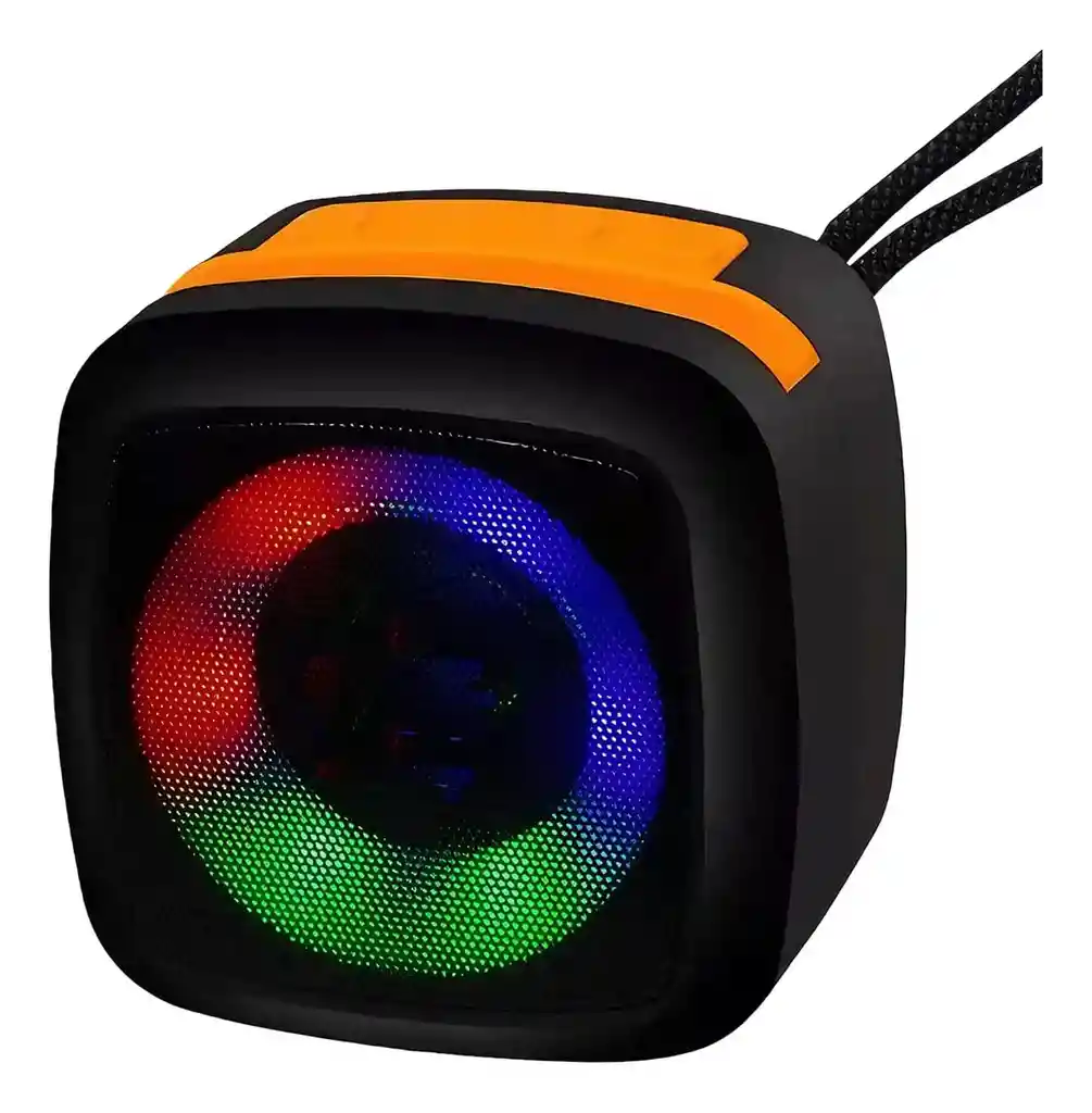 Mini Parlante Bluetooth Portátil Luces Led Rgb Bajo