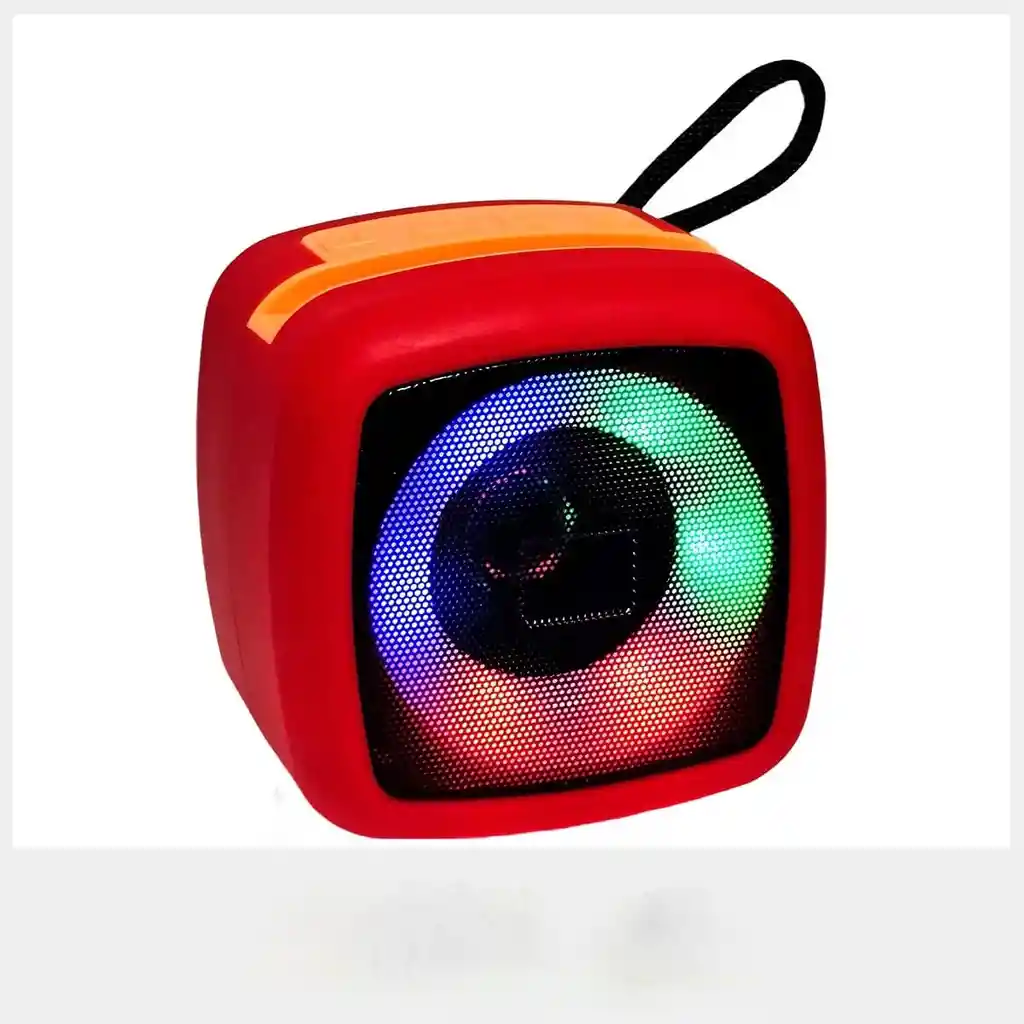 Mini Parlante Bluetooth Portátil Luces Led Rgb Bajo