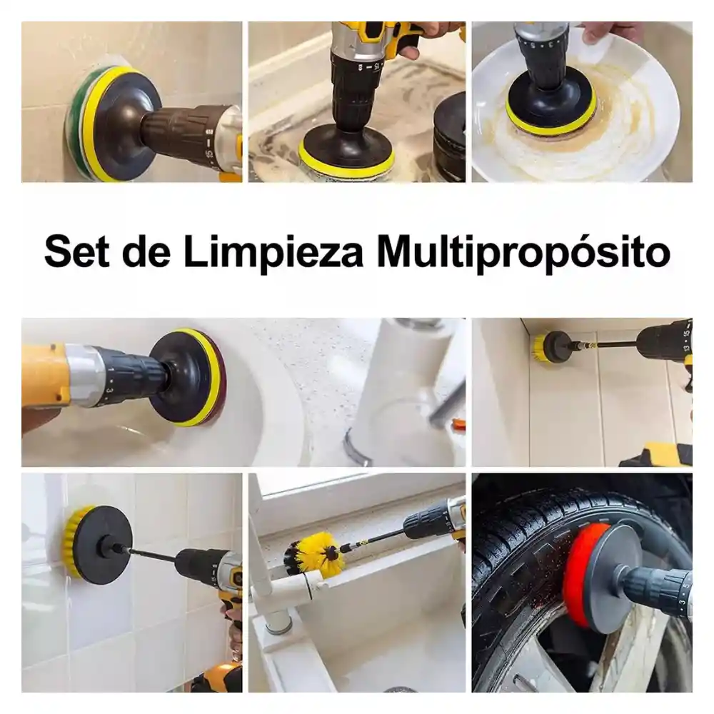 Limpieza De Auto Hogar Set Cepillos Para Taladro 20 Piezas