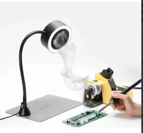 Ventilador Extractor De Humo Portátil Flexi Luces Abrazadera