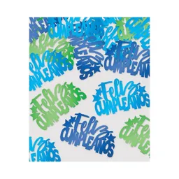 Confeti Verde/azul De Feliz Cumpleaños