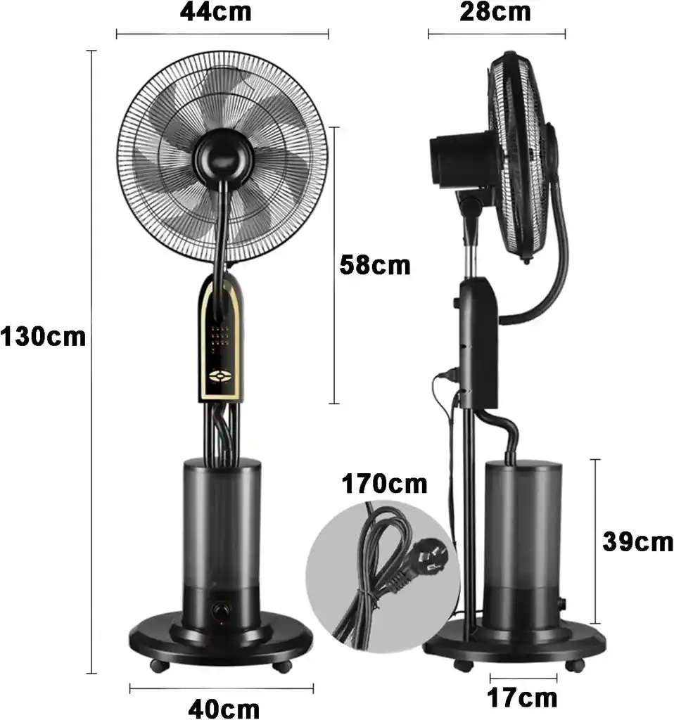 Ventilador Con Aspersion De Agua 16¨