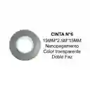 Cinta Adhesiva Doble Cara Lisa Transparente X 2,5mtrs N°6