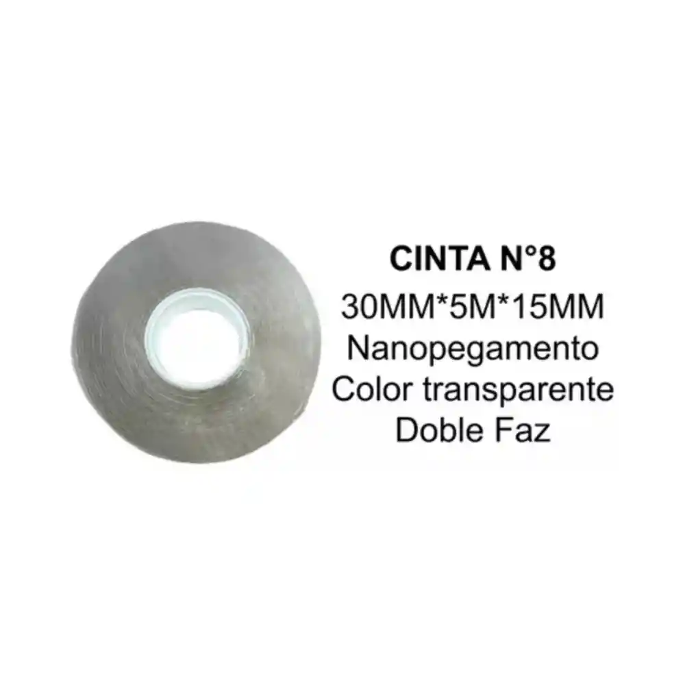 Cinta Doble Faz Adhesiva Transparente Reutilizable X 5mt N°8