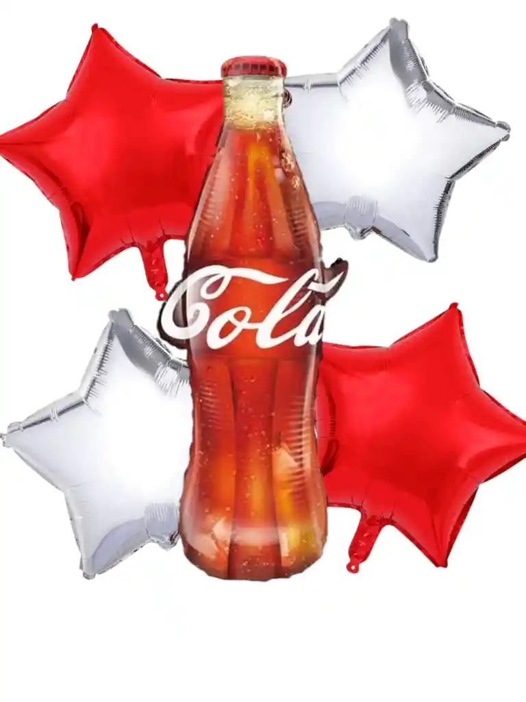 Globos Botella Bebida Cocacola Fiesta Cumpleaños