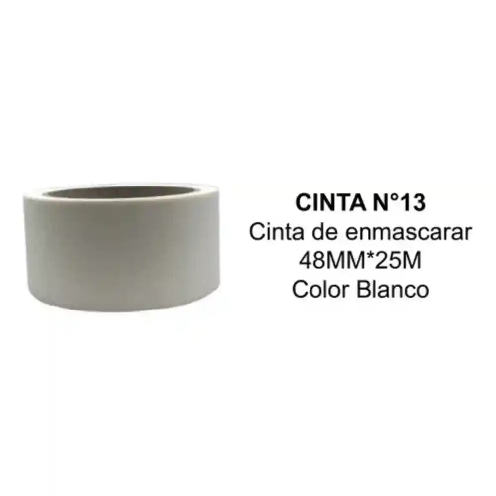 Cinta Ancha De Enmascarar Blanco X 25 Metros N°13