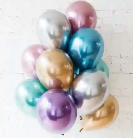 Paquete Por 20 Unidades De Globos Bombas R-12 Colores Metalizados