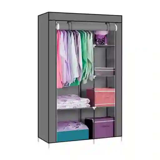 Closet Ropero Armario Armable En Tela Gris T09a