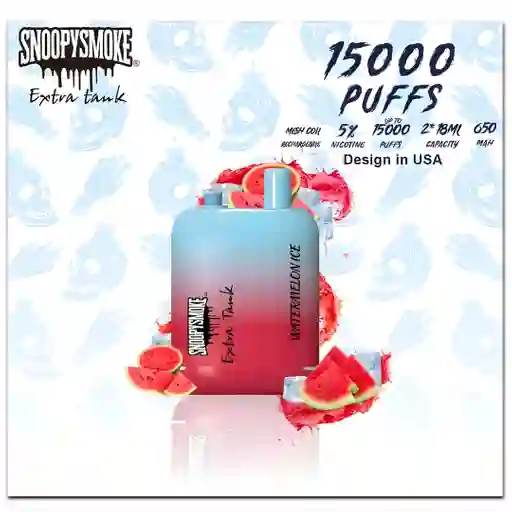Vuse Vaper Snoopy 15.000 Puffs Doble Sabor Sandia Helada