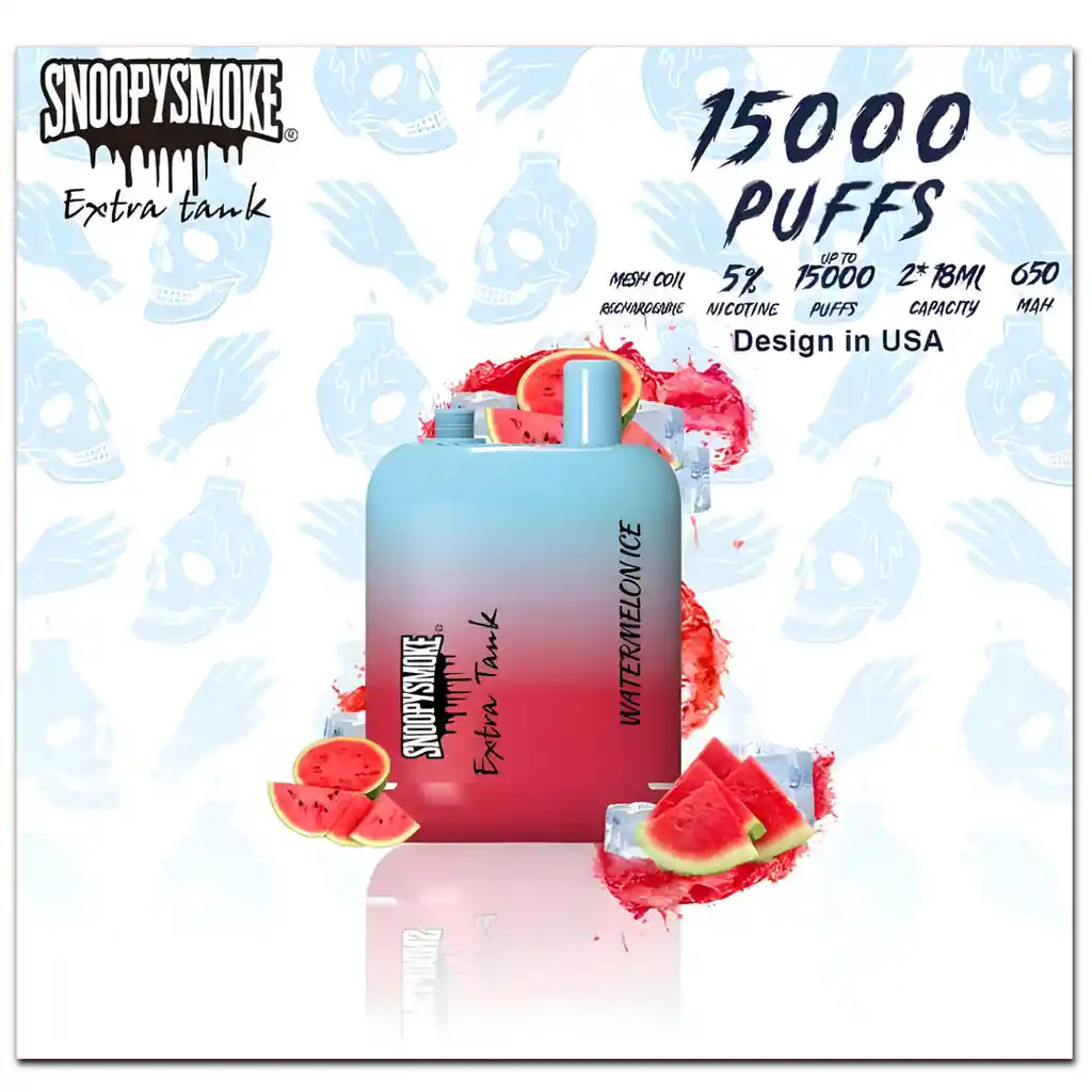 Vuse Vaper Snoopy 15.000 Puffs Doble Sabor Sandia Helada