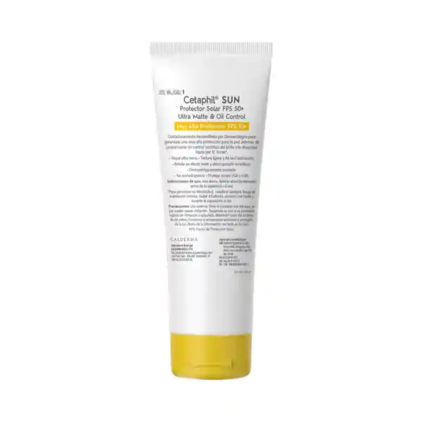 Protector Solar En Gel Ligero Cetaphil Sun Oil Control Fps 50+ 50ml