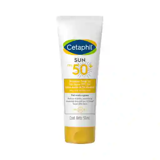 Protector Solar En Gel Ligero Cetaphil Sun Oil Control Fps 50+ 50ml