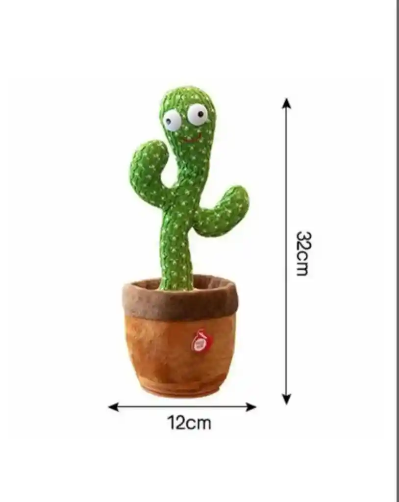 Juguete Muñeco Cactus Bailarin Imita La Voz Recargable.
