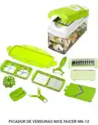 Picador Nicer Dicer 12 En 1 Ayudante De Cocina Fácil De Usar