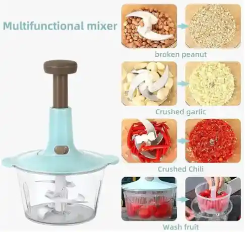 Procesador Manual Picador Triturador De Alimentos 1.5 L