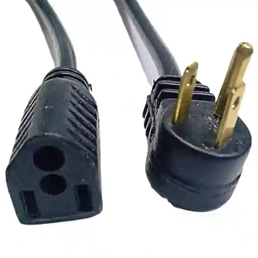 Extensión De Cable De Poder De 5 Metros Tres Clavijas En L