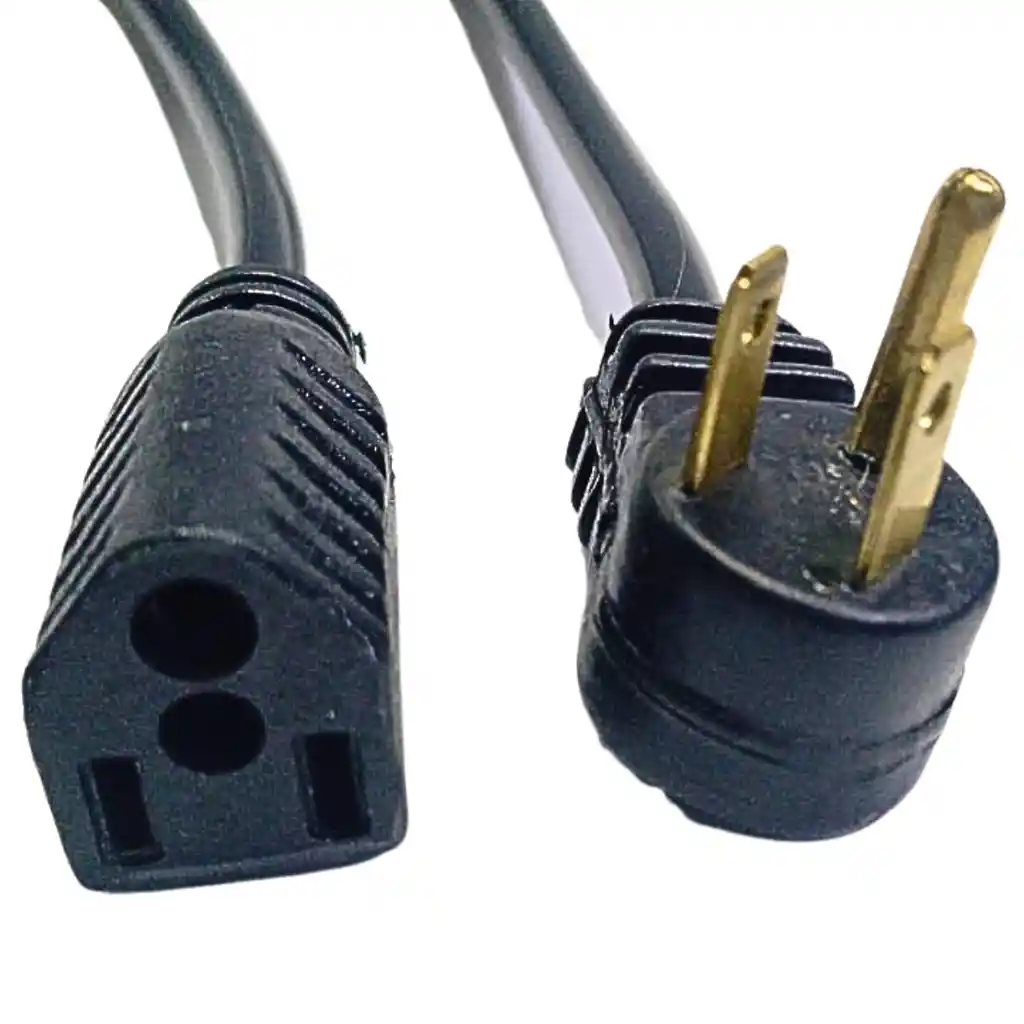 Extensión De Cable De Poder De 5 Metros Tres Clavijas En L