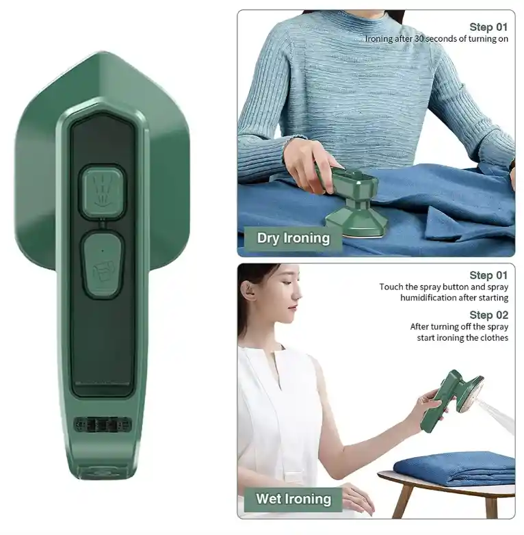 Mini Plancha Con Aspersor Portátil Para Viajar