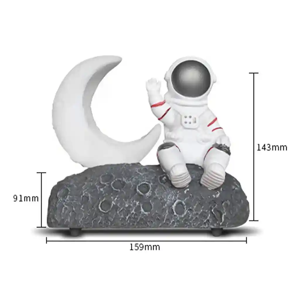 Parlante Altavoz Bluetooth Lámpara De Astronauta Luz Luna Y Radio Fm