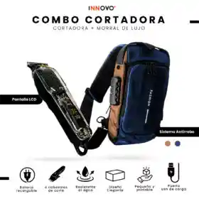 Bolso Viajero Bandolero Antirrobo Con Maquina De Afeitar Viajera