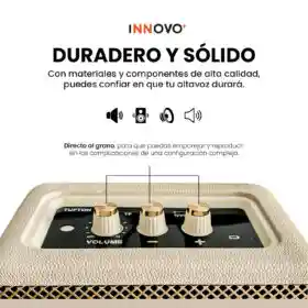Parlante Retro Bluetooth Estilo Marshall Beige Potente Clásico Replica 1.1