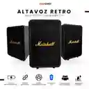 Parlante Retro Bluetooth Estilo Marshall Negro Potente Clásico Replica 1.1