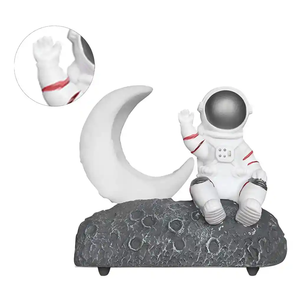 Parlante Altavoz Bluetooth Lámpara De Astronauta Luz Luna Y Radio Fm