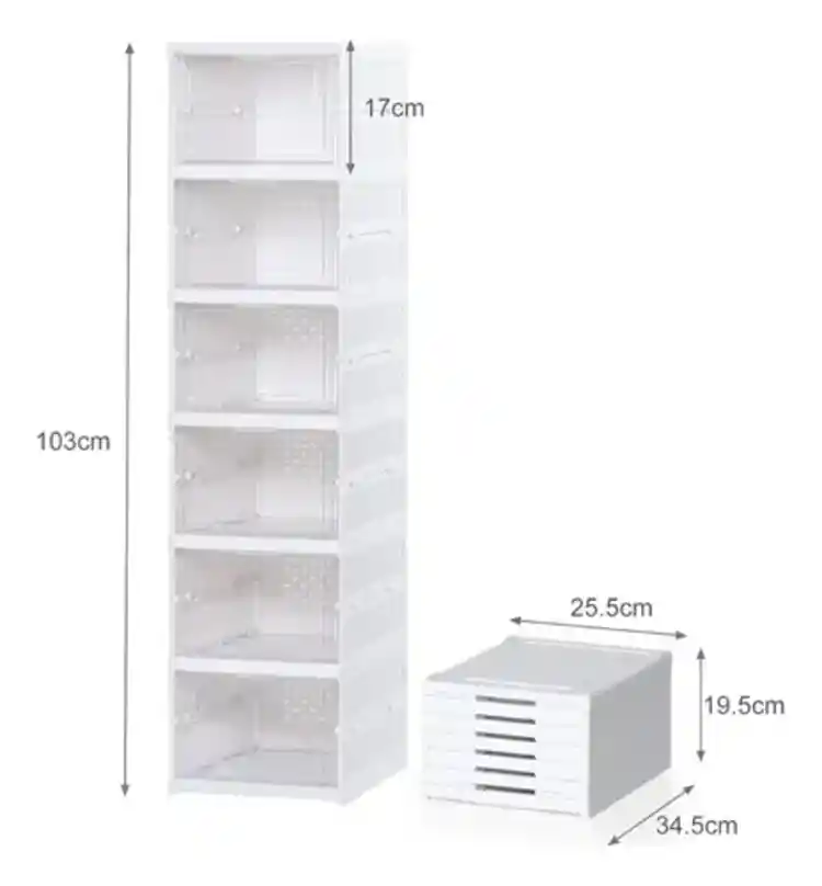 Organizador De Zapatos Zebbris Set X6 Expandible