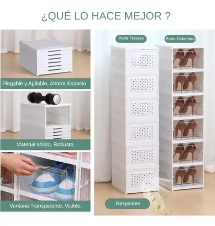 Organizador De Zapatos Zebbris Set X6 Expandible