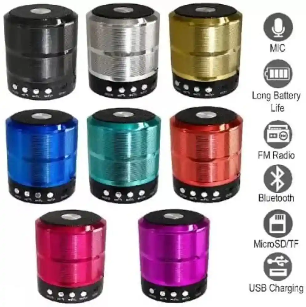 Mini Speaker Parlante Bluetooth Portatil Radio Fm Usb