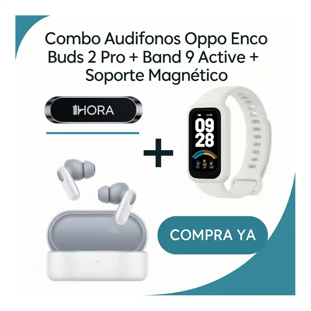 Combo Audifonos Oppo Enco Buds 2 Pro + Band 9 Active + Soporte Magnetico