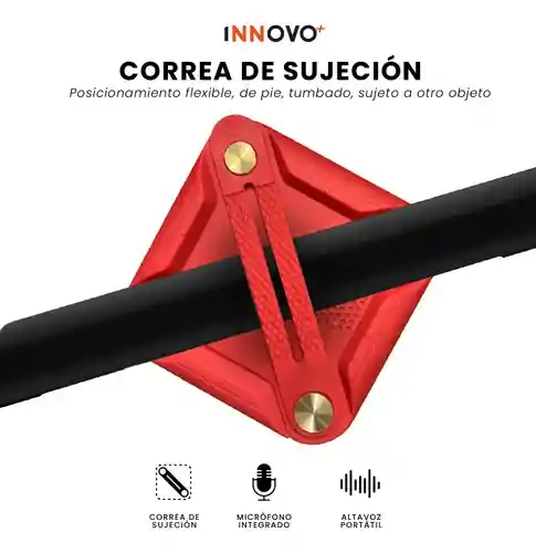 Parlante Bluetooth Sonido Potente Usb Mp3 Fm Portable Tono Rojo Marsal