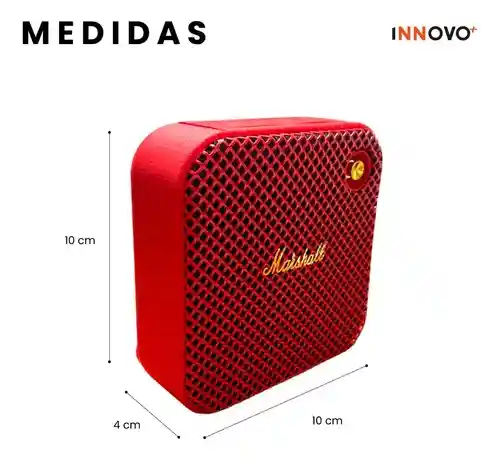 Parlante Bluetooth Sonido Potente Usb Mp3 Fm Portable Tono Rojo Marsal